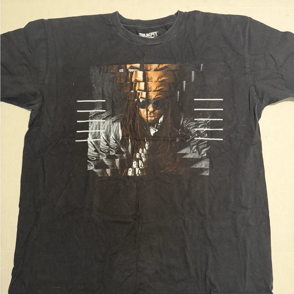 Y2K Trukfit Lil Wayne Black Men's XL T-shirt #388‎